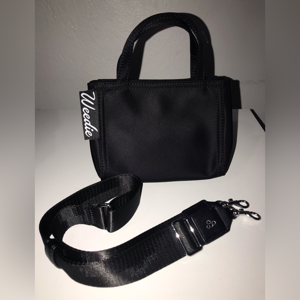 Weedie Edie Parker ‘Baby Bodega’ Mini Bag With Crossbody Strap, Black w/White